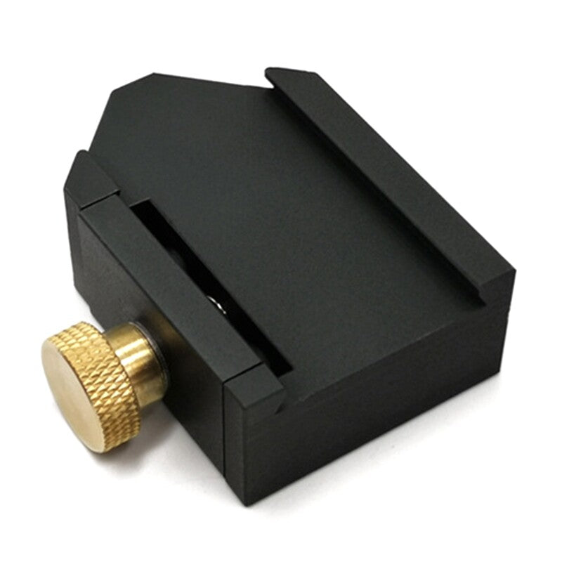 ya 14 Portable Steel Ruler Positioning Block Stop Block Scriber Ruler for Woodworking