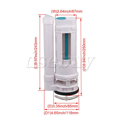 ya 14 9.84Inch Height White Water Tank Connected Dual Flush Fill Toilet Drain Valve