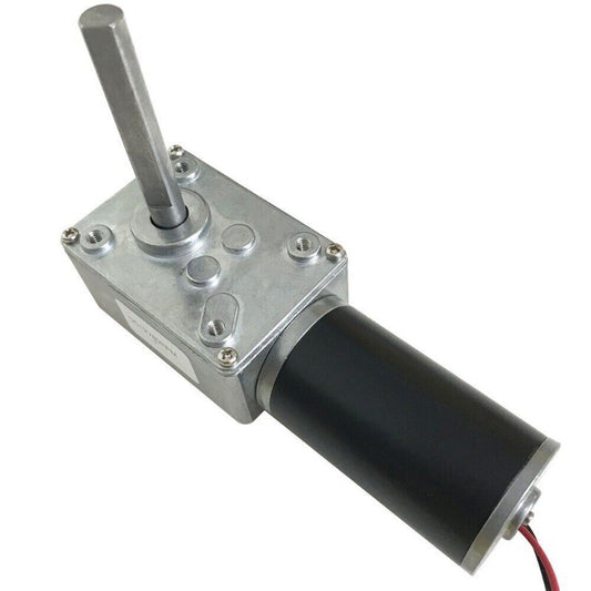 DC Turbo Worm Gear Motor with High Self-locking Force DC Motor 51MM Long Shaft