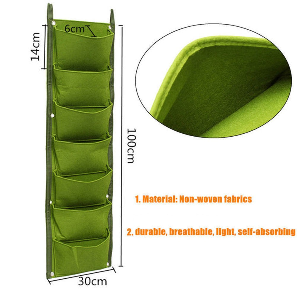 ya 14 Non Woven Wall Hanging Planting Bag Vertical Plant Nutrition Pocket