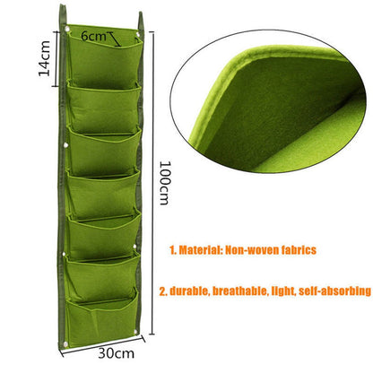 ya 14 Non Woven Wall Hanging Planting Bag Vertical Plant Nutrition Pocket