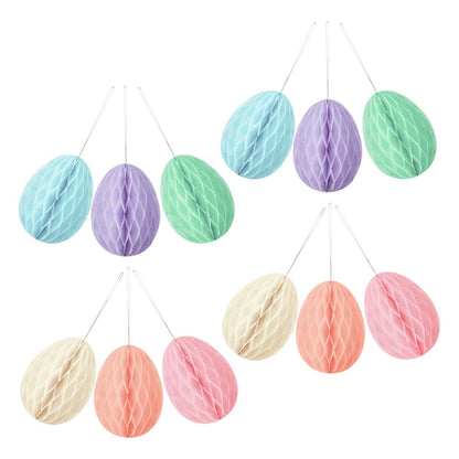 ya 25 12 Pcs Honeycomb Easter Egg Or ment Paper Or ments Decorations Eggs