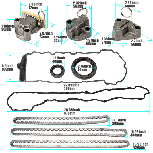 ya 10 5.28 Engine Timing Chain Kit for for Cadillac CTS for Buick LaCrosse for Chevrolet Terrain 12693218