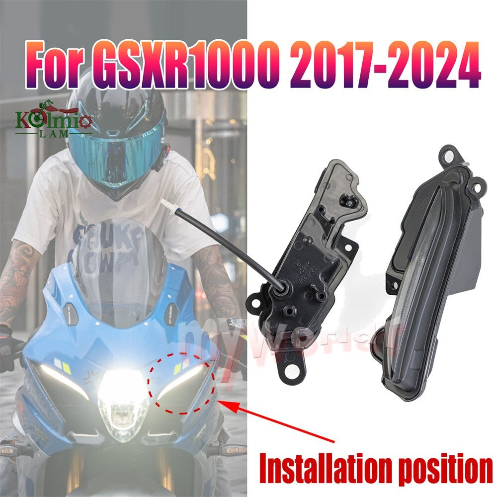 ya 5 6.16.2 Front Headlight Decorative Side Position Light Fit For 2017-2024 GSXR1000 K17