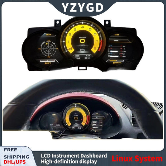 ya 2 6.29 for Porsche Macan 2014-2017 LCD Digital Cluster Speedometer Instrument Upgrade