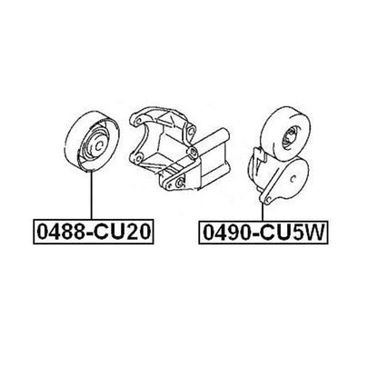 ya 11 10.28 0488-CU20 Belt Pulley Idle Speed Gear for Outlander Lancer Eclipse MD374877