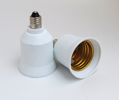 ya 14 1x E11 To E26/E27 Lampholder Bulbs Converter Candelabra Light Base Socket White