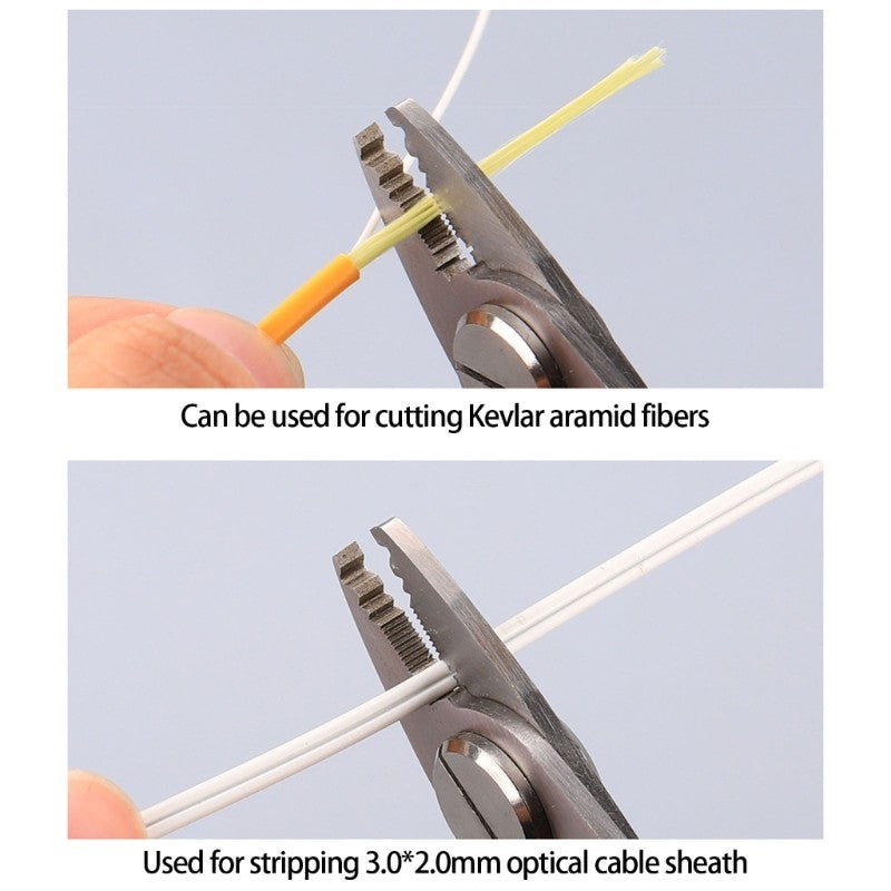 ya 25 Pisions Fiber Optics Stripping Tool 4 Jaw Plier Safety Lock Spring Mechanism