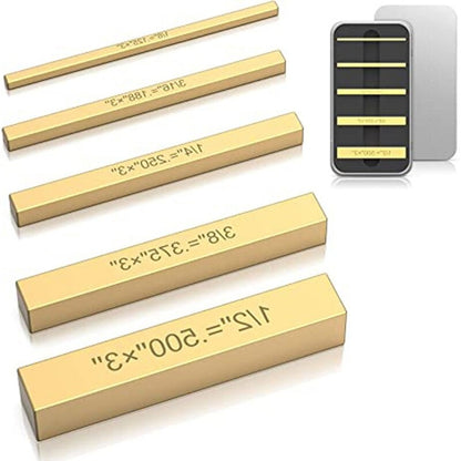 ya 26 5pcs Accurate Table Accessory for Woodworkers Bar Engraved Size Markings