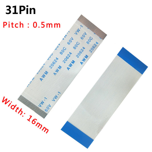 FFC/FPC Flexible Flat Cable Pitch 0.5mm 31-Pin 60V 80C VW-1 Forward/Reverse 31P