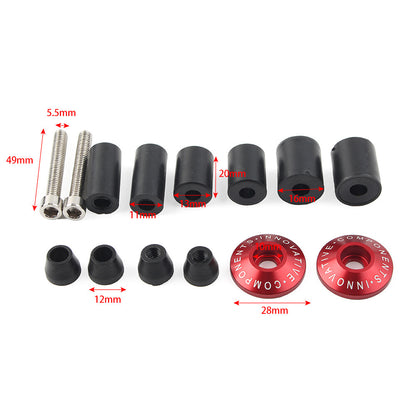 ya 5 8.7 Motorcycle CNC 7/8'' Handle Bar End Weights Handlebar Cap Plugs Dirt bike Silver