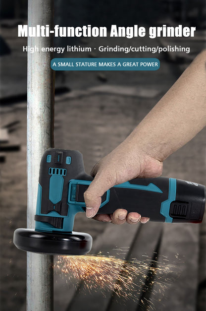 ya 17 BLUE EU 12V Cordless Brush Angle Grinder Kit Ginding Disc 3 Inch/75mm