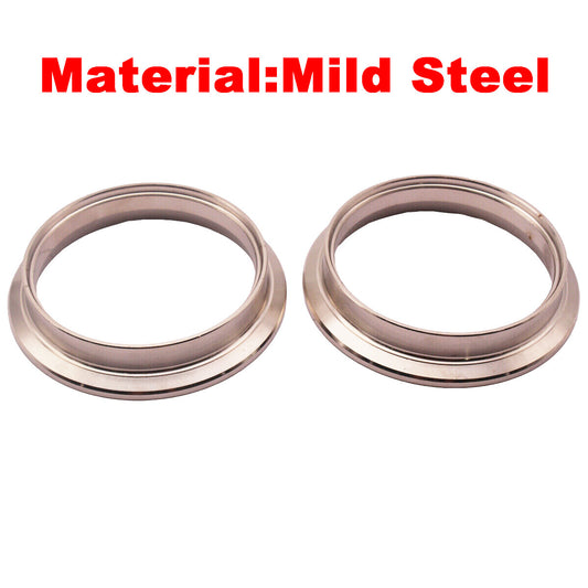ya 2 7.16 Universal Stainless 2.5 Turbo Down Pipe V-Band Clamp &mild steel Flange