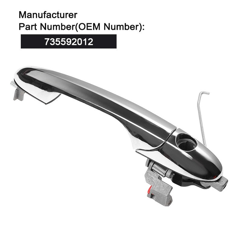 ya 5 8.7 Outer Chrome Door Handle Right Offside Driver Side for Fiat 500 & 500C 735592012