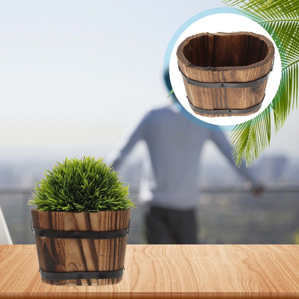 ya 14 Wood Planter Container Indoor Flower Pot Decorative Creative Pots