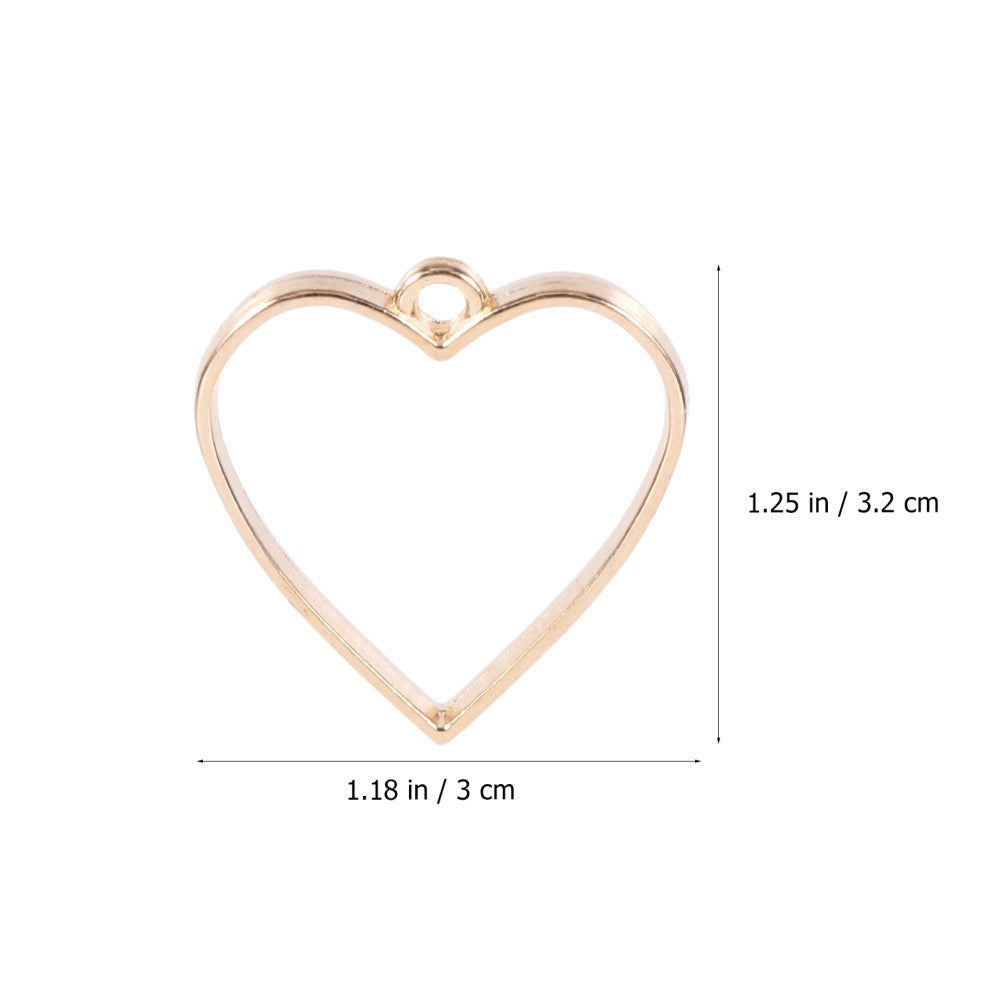 ya 25 20 Pcs Pendants Heart Shape DIY Jewelry Accessories Necklace Crafting