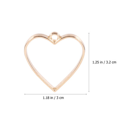 ya 25 20 Pcs Pendants Heart Shape DIY Jewelry Accessories Necklace Crafting
