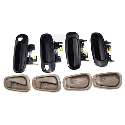 ya 5 8.7 Black Outdoor Beige Interior Door Handle for Toyota for Corolla 1998 - 2003 8 pcs 