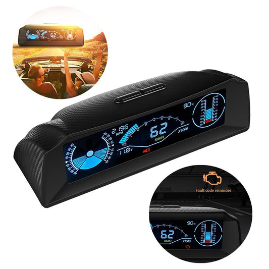 ya 2 6.26 Car OBD2 Multi-function Gauge HUD Head-Up-Digital Speedometer Slope Display