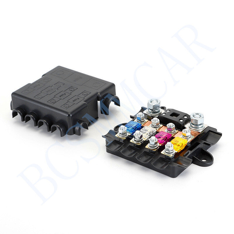 ya 13 5.27 5-Way Waterproof Fuse Box Block Holder Indicator DC 32V 25A-500A For Car Marine