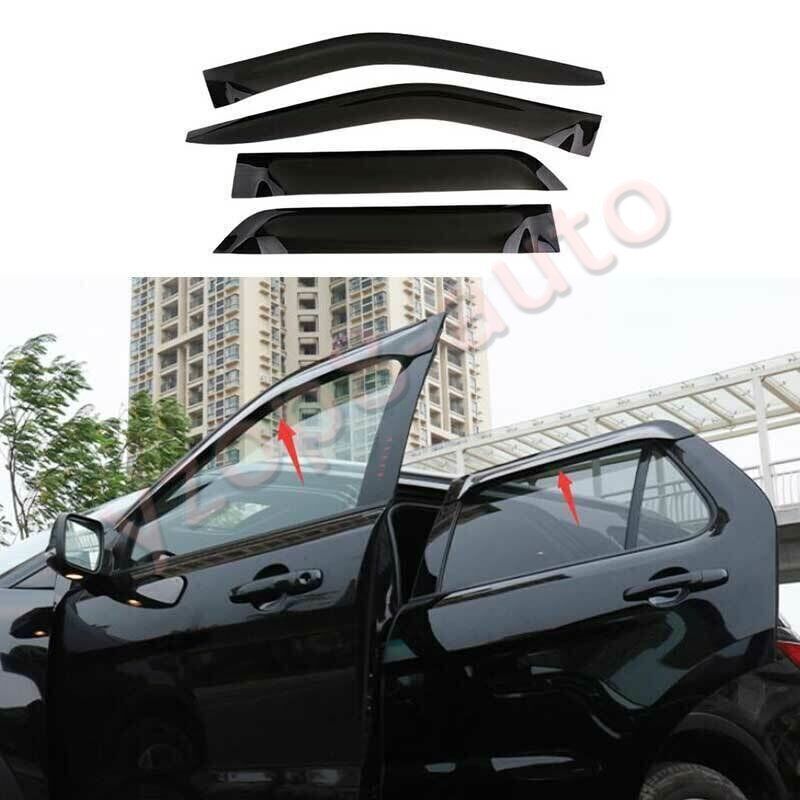 ya 4 6.17 for Ford Explorer 2011-2019 ABS Black Window Visor Shade Sun Rain Guard Set 4Pcs