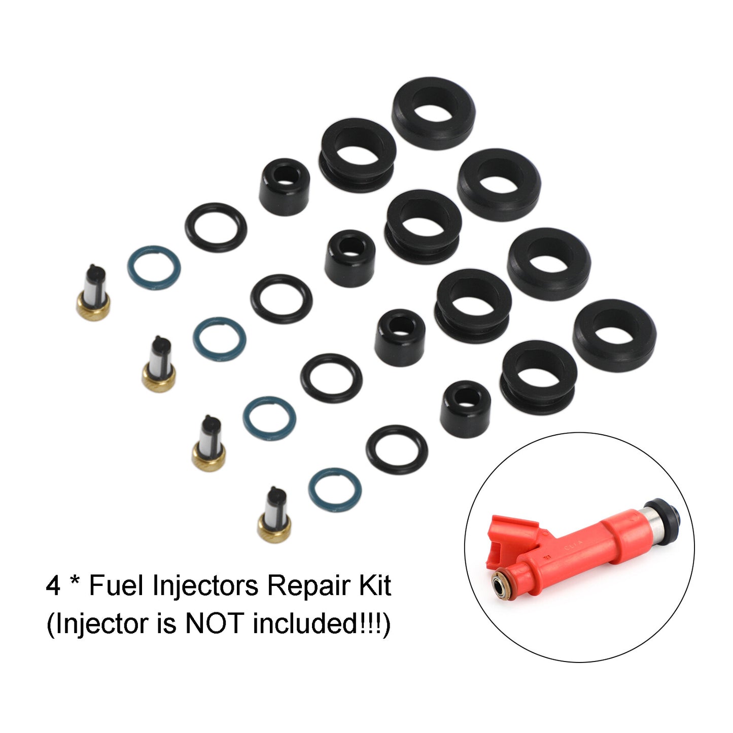 ya 1 8.5.3 4PCS Fuel Injectors Repair Seal Kit 1001-87F90 for Corolla 1.8L for Lotus U1