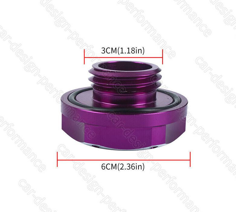 ya 1 8.5.2 Car Engine Oil Filler Cap Mugen Purple Black Carbon Fiber for Honda for Acura 