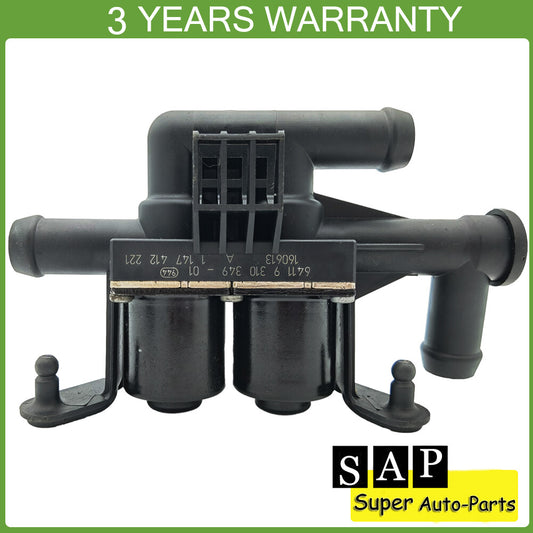 ya 3 6.25 Coolant Heater Control Valve for BMW 520d 523i 528i 650i 64119310349 A1147412221
