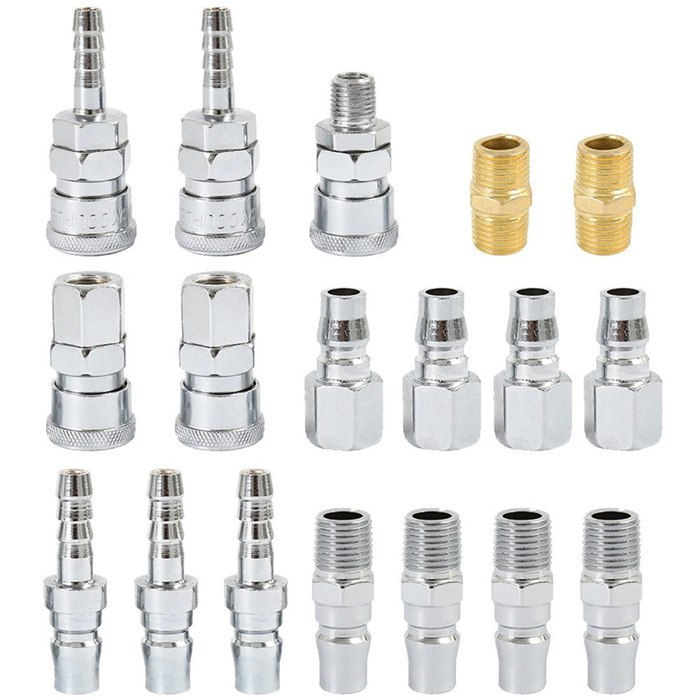 ya 14 Quick Connect 18pcs For Air Tool Connectors Set with Tinned Iron Build