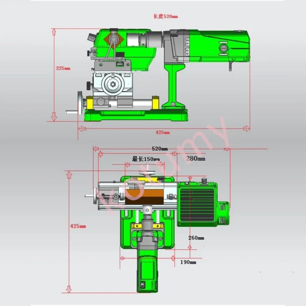 ya 26 3309 Bu ha Beads Machine 220V Small DIY Woodworking Lathe Bench Drill