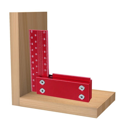 ya 14 L-shape Ruler Square Scriber Mark Measurement Aluminum Crossed-Calibration Ruler