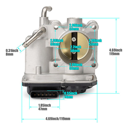 ya 5 8.7 Throttle Body for Toyota Yaris Base Sedan 4-Door 2008 2009 - 2012 1.5L 22030-21030