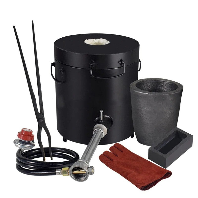 ya 26 7.28.3 Propane Melting Fur ce Metal Foundry Fur ce Kit / Graphite Crucible & Tongsh