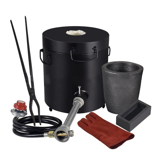 ya 26 7.28.3 Propane Melting Fur ce Metal Foundry Fur ce Kit / Graphite Crucible & Tongsh