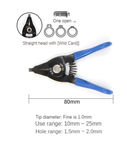 ya 25  Spring Pliers Inner and Outer Gear Ring Plier Straight Head S p Ring Plier
