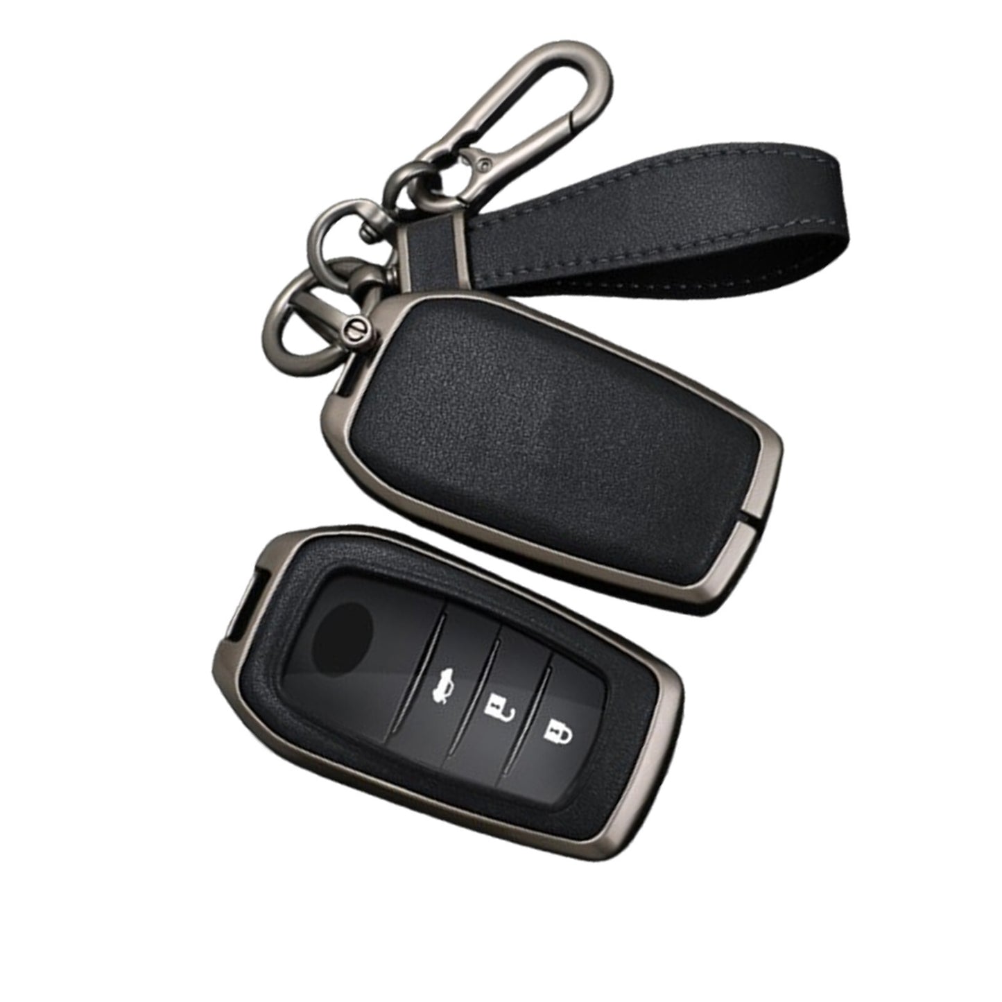 ya 10 5.28 Zinc Alloy Leather Remote Keychain Protective Case Shell for Toyota Tandra for Corolla Fortuner