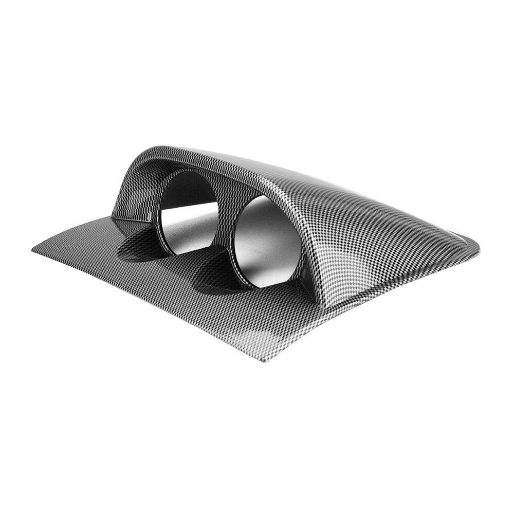 ya 5 8.7 Dashboard Mount Holder Pod Carbon Fiber Dual Dash Gauge Meter Pod 52mm 2 Hole