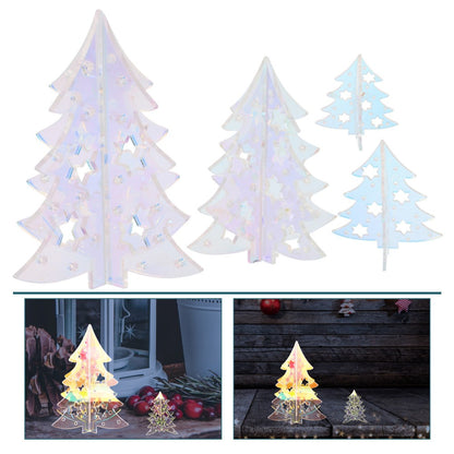 ya 25 8 Pcs Acrylic Holiday Tree Decoration Table Centerpieces