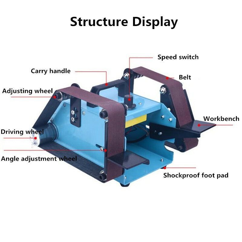 ya 17 950W 220V Belt Sander Multifunctio l Grinder Electric Abrasive Belt Machine