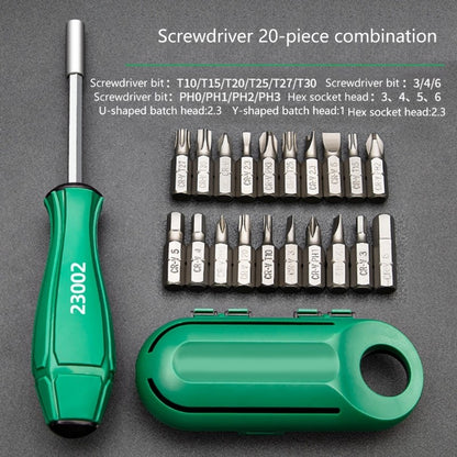 ya 26 Comprehensive 20Piece Ratchets Screwdriver Kit for Easy Furniture Assembly