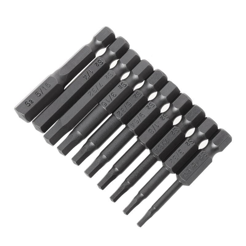 ya 26 10pcs Hexagon Screwdriver Bit Steel 1/4 Inch Shank Screw