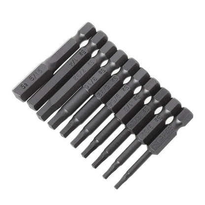 ya 26 10pcs Hexagon Screwdriver Bit Steel 1/4 Inch Shank Screw