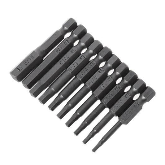 ya 26 10pcs Hexagon Screwdriver Bit Steel 1/4 Inch Shank Screw