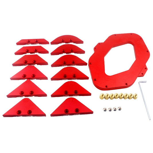 ya 17 1 Set Bevel Gauge Fillet Gauge R5-R35 T10-T30 Alu um Alloy Quick-Jig Router