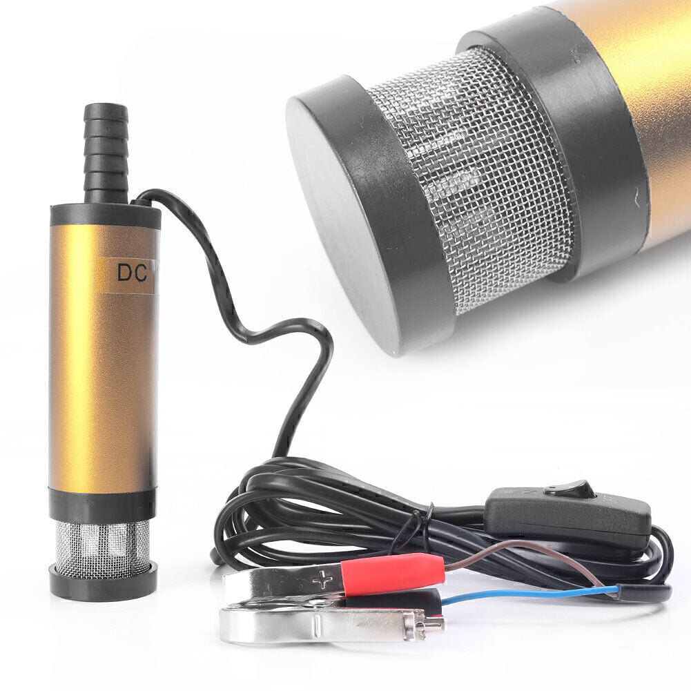 ya 1 6.30 Aluminum Diesel Fuel Pump Submersible Transfer Vessel Water Oil Auto DC 12V