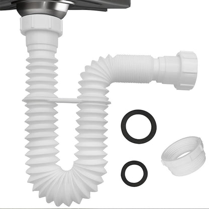 ya 14 Adjustable Sink Drain Pipe Kit with Silicone Sealing Rings and Adapters