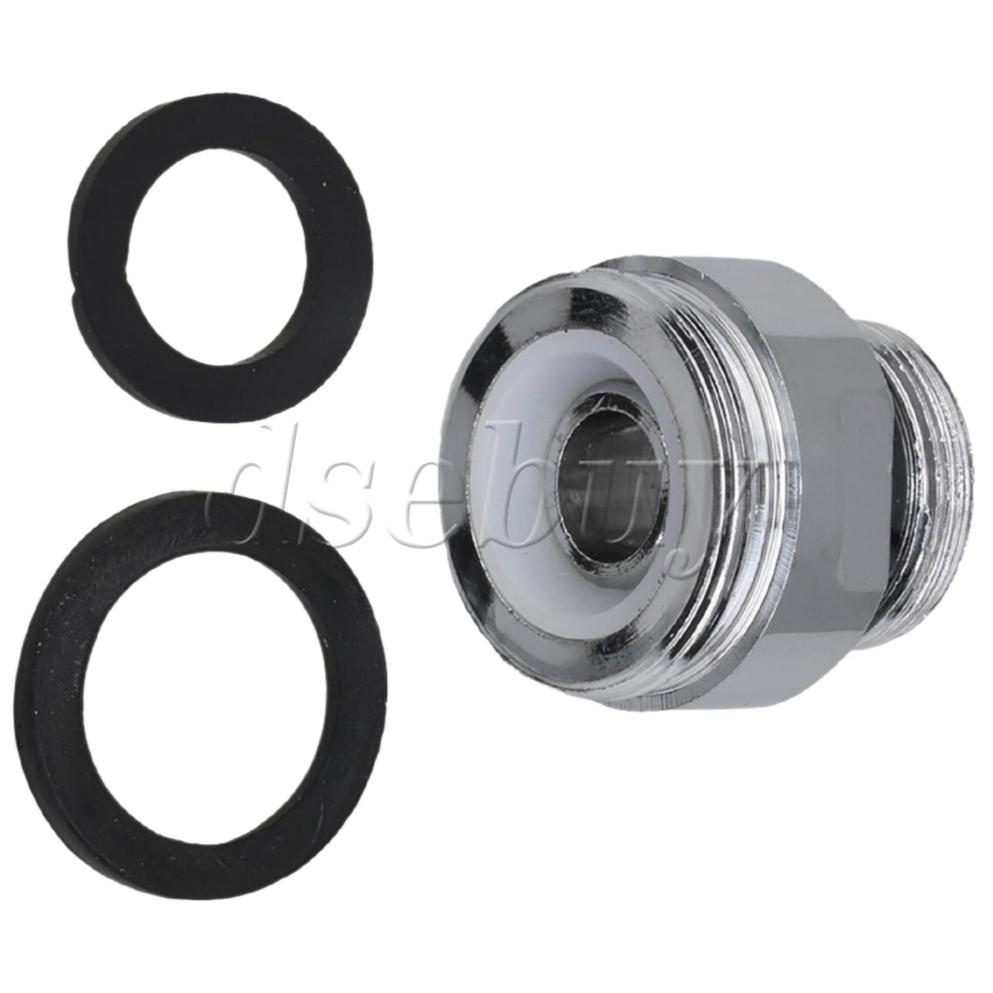 ya 14 2Pcs Faucet Garden Hose Adapter Kit Sink Swivel Attachments 18 to 22mm Silver
