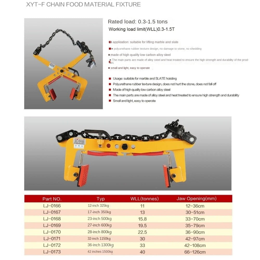 ya 25 LJ-0173 F-type Chain Fixture Stone Clamp Stone Handling Tool Marble