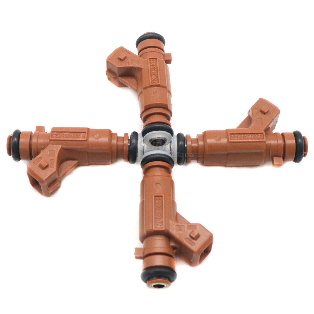 ya 1 8.5.4 Set of 4 0280156023 for Saab 9-3 9-5 2000-2009 L4 2.0L 2.3L NEW Fuel Injectors