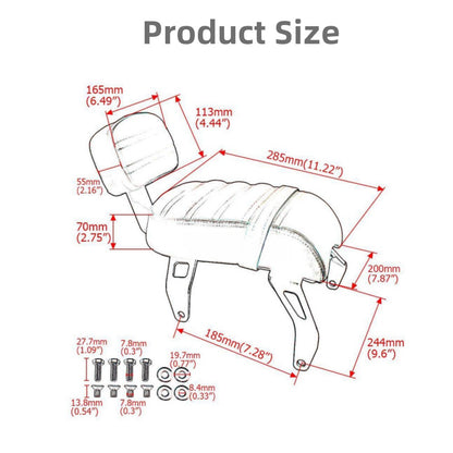 ya 5 8.7 Passenger for SEAT Backrest Sissi Rod Backrest Indian Scout Rocking Chair 2018-2023